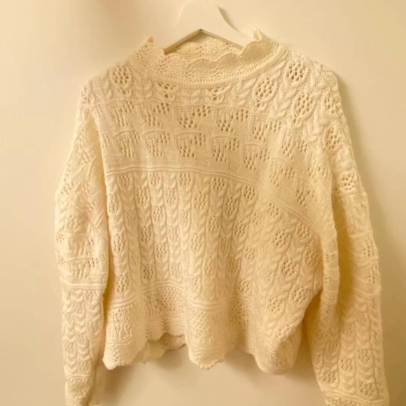 withe lace sweater - Picture 1 of 1